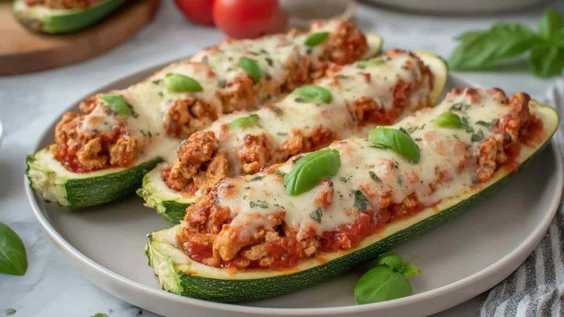 Keto Chicken Parmesan Zucchini Boats – Easy and Healthy