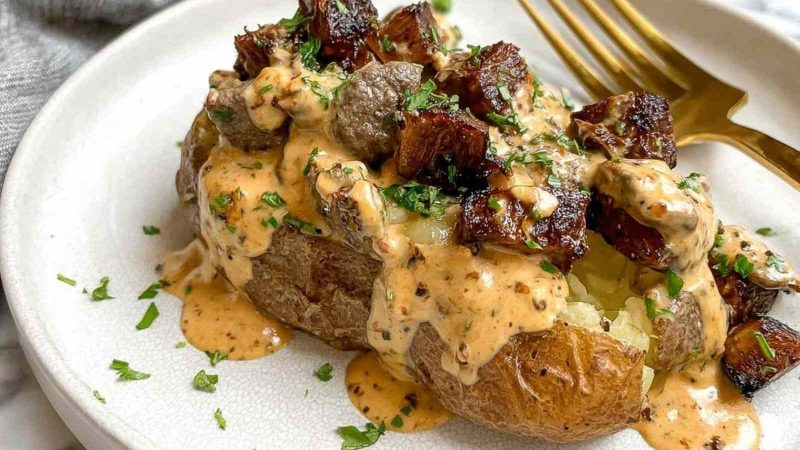 Loaded Baked Potato with Steak