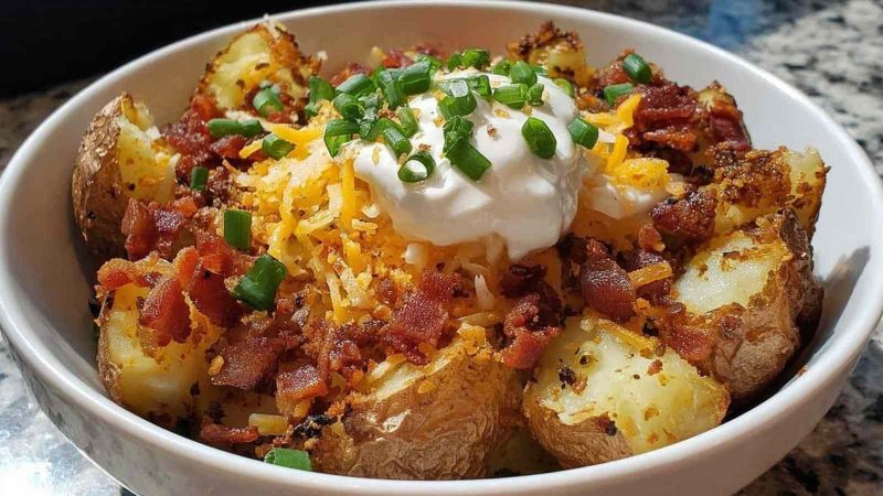 Air Fryer Loaded Baked Potato Bowl