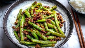Chinese Green Beans and Ground Beef