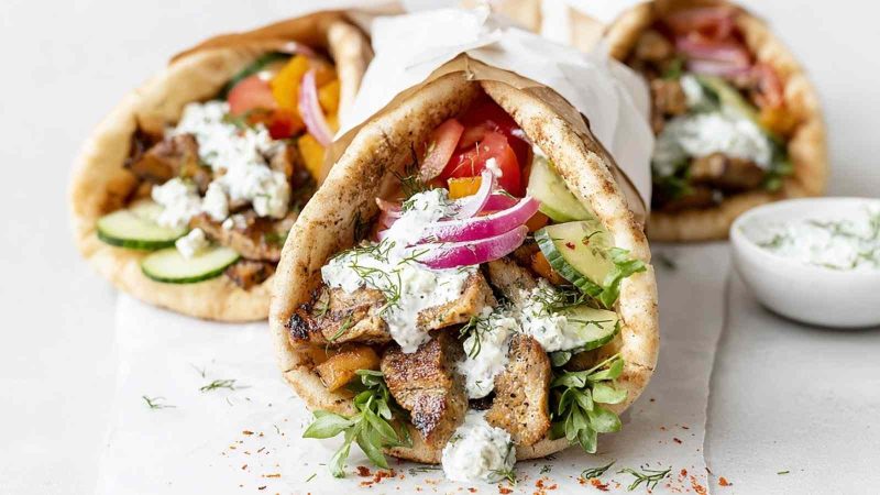 Epic Vegan Gyros with Tzatziki
