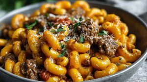High-Protein Creamy Beef Pasta