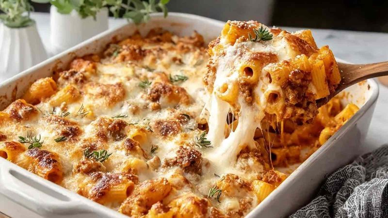 High Protein Cottage Cheese Baked Ziti