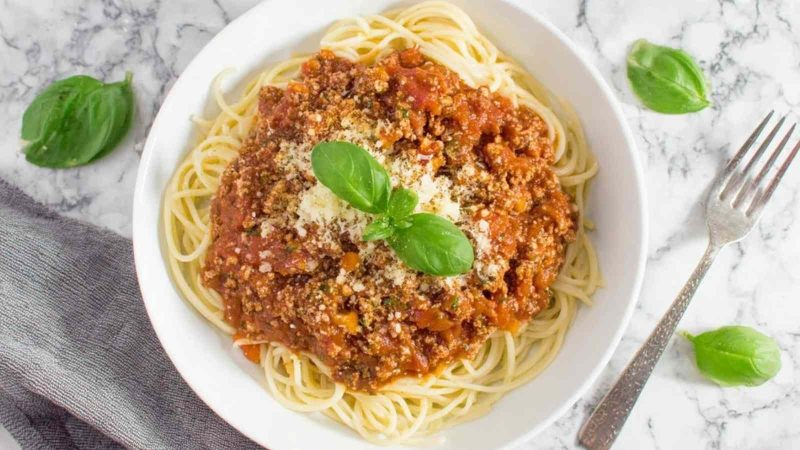 High Protein Tempeh Bolognese