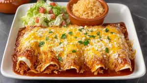 Quick Rotisserie Chicken Enchiladas