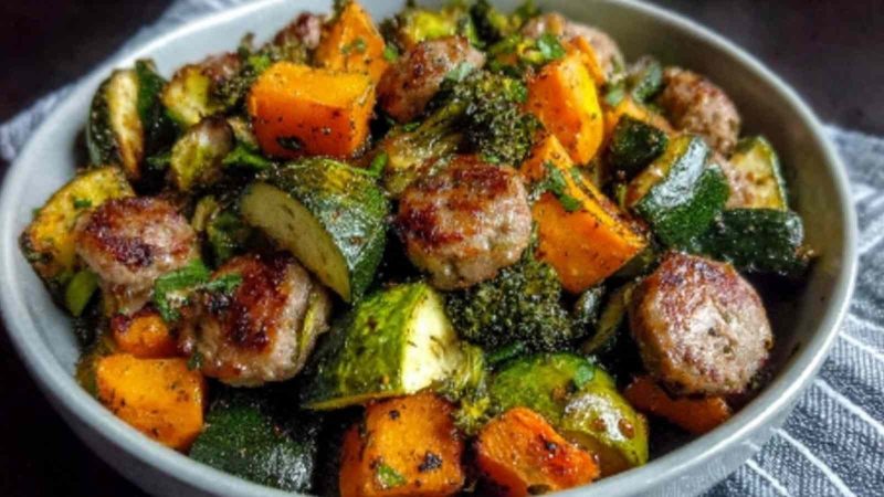 Sausage Veggie Skillet Bowl