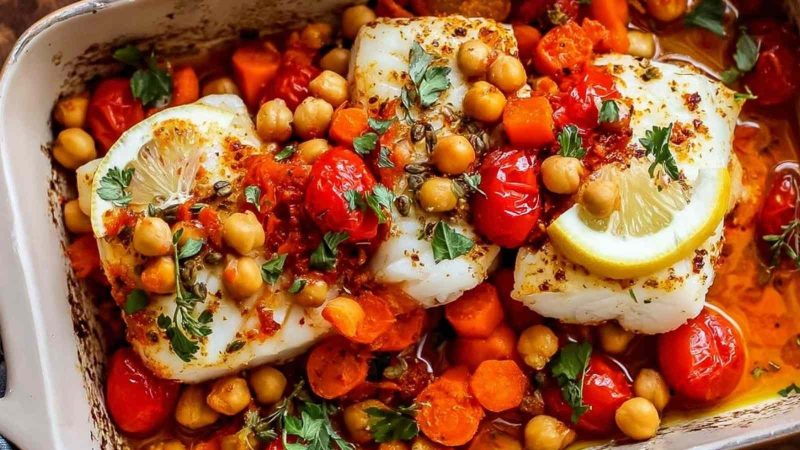 Spicy Moroccan Baked Fish
