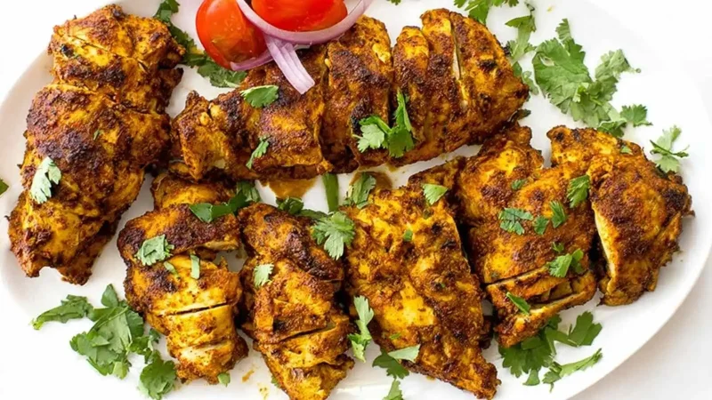 Baked Chicken Shawarma with Garlic Sauce