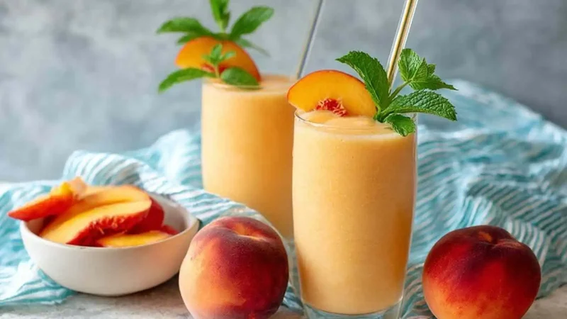 High Protein Peach Smoothie