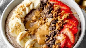 Chocolate Peanut Butter Protein Yogurt Bowl