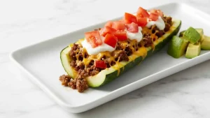 Taco-Stuffed Zucchini Boats