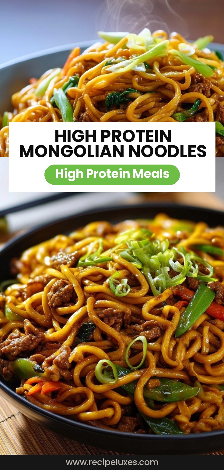 High Protein Mongolian Noodles
