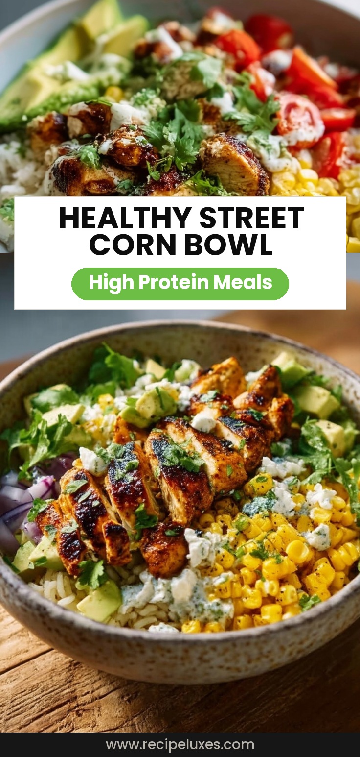 Healthy Street Corn Chicken Rice Bowl