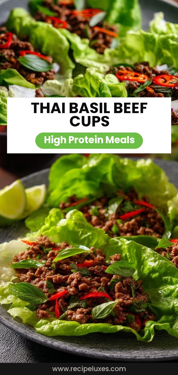 Thai Basil Beef Lettuce Cups