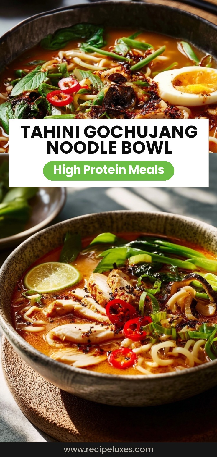 Tahini Gochujang Noodle Broth with Turkey