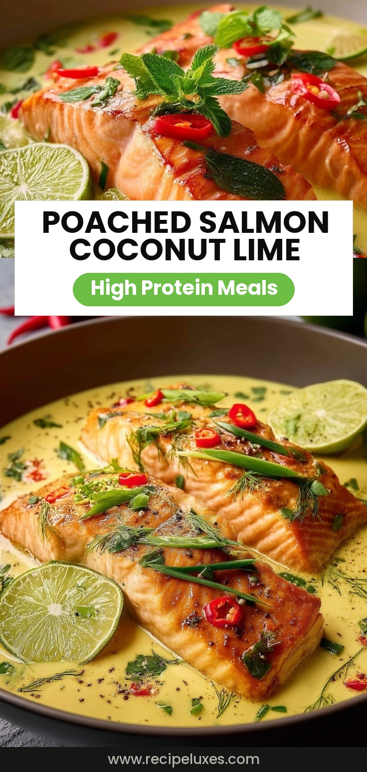 Poached Salmon in Coconut Lime Sauce