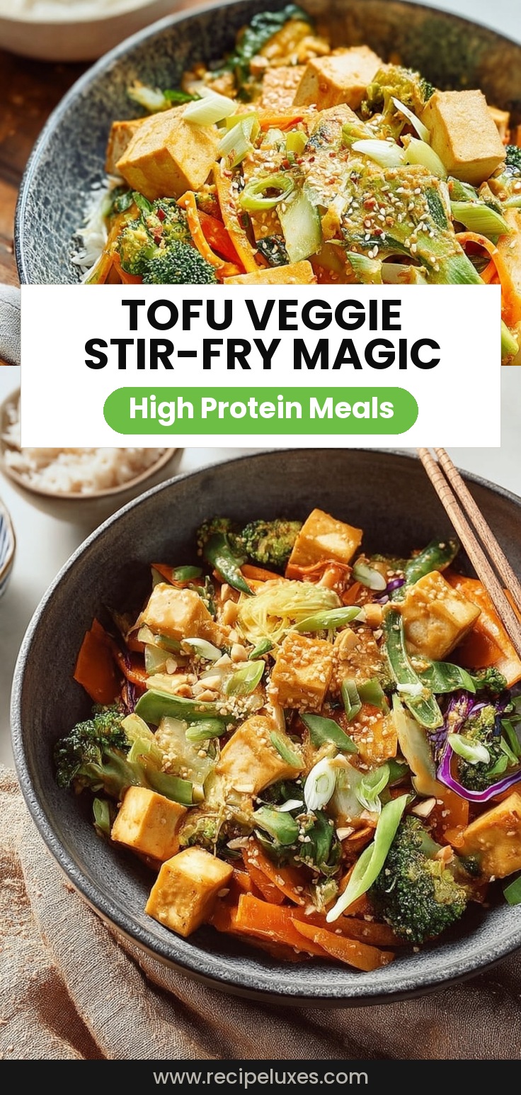Tofu Vegetable Stir-Fry with Peanut Sauce