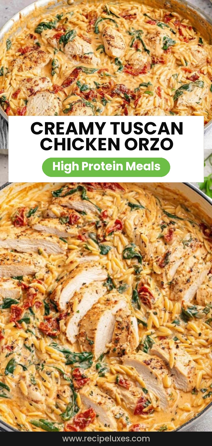 Creamy Tuscan Chicken Orzo