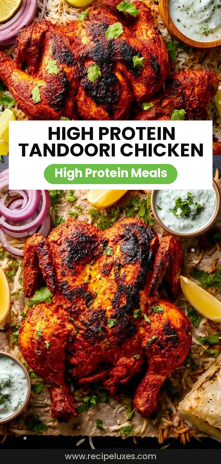 High Protein Whole Oven Roasted Tandoori Chicken