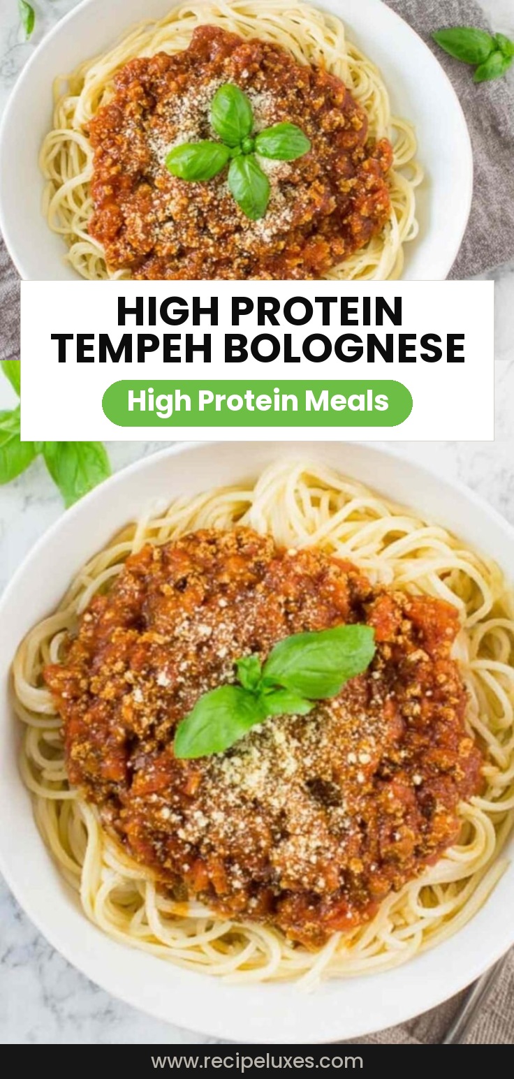 High Protein Tempeh Bolognese