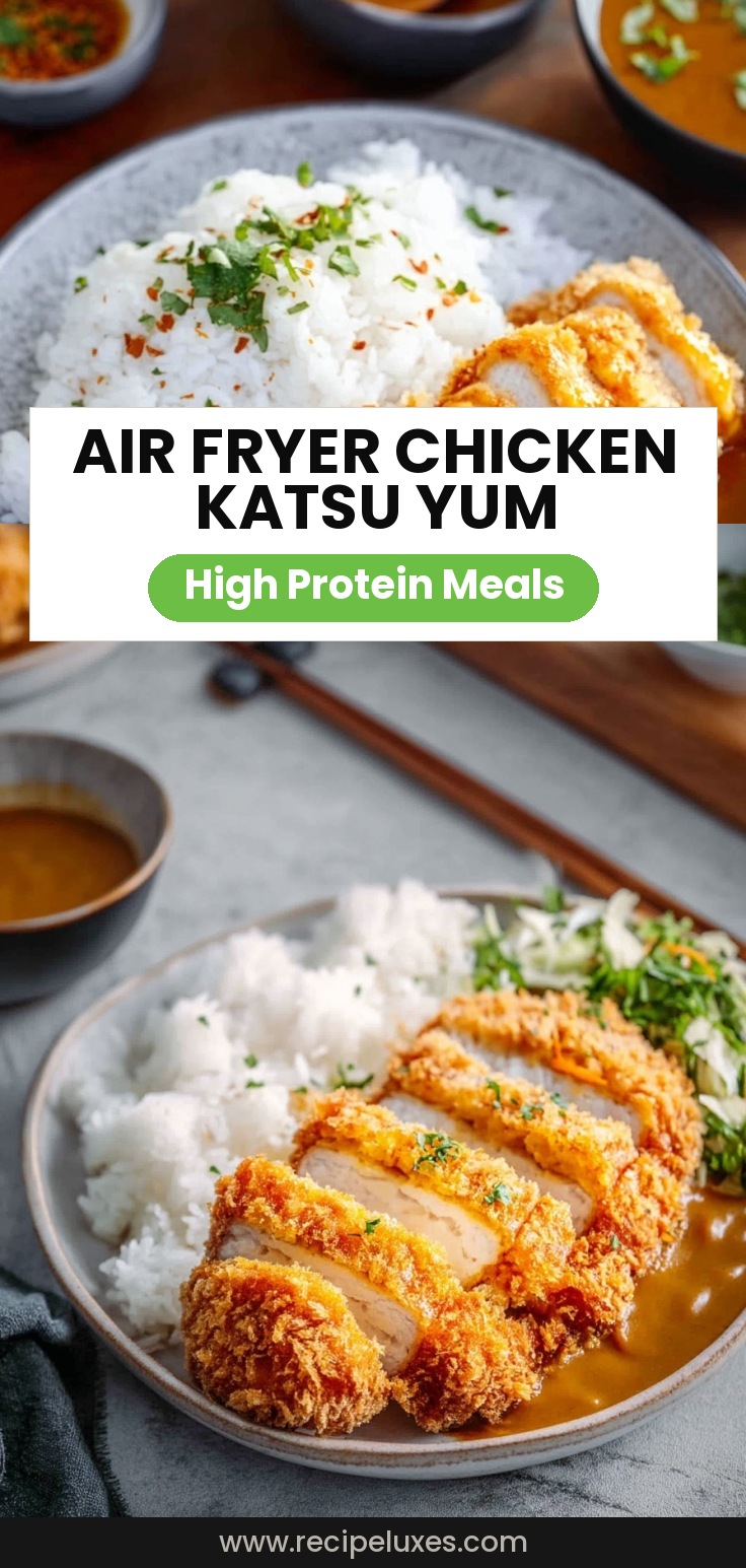 Air Fryer Chicken Katsu with Homemade Katsu Curry Sauce