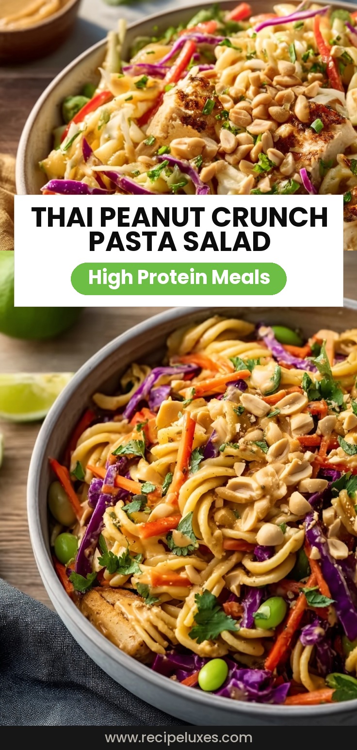 Thai Peanut Crunch Protein Pasta Salad
