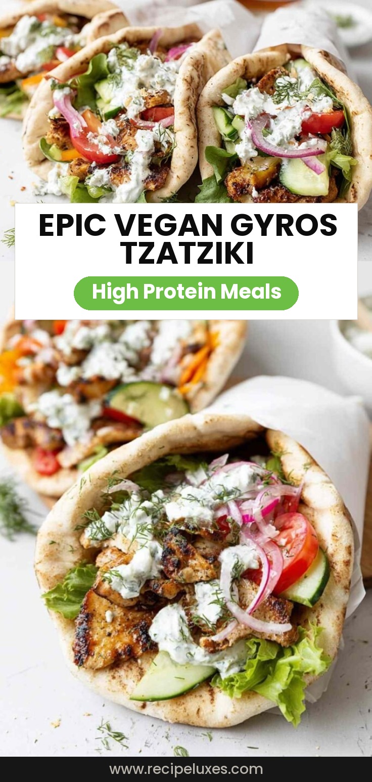 Epic Vegan Gyros with Tzatziki