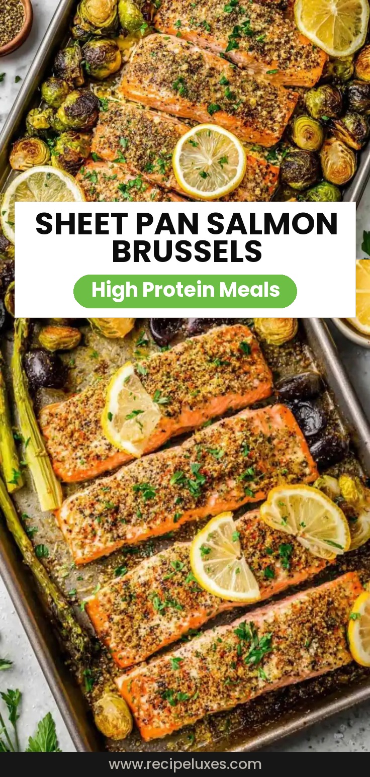 Sheet Pan Salmon with Brussels Sprouts
