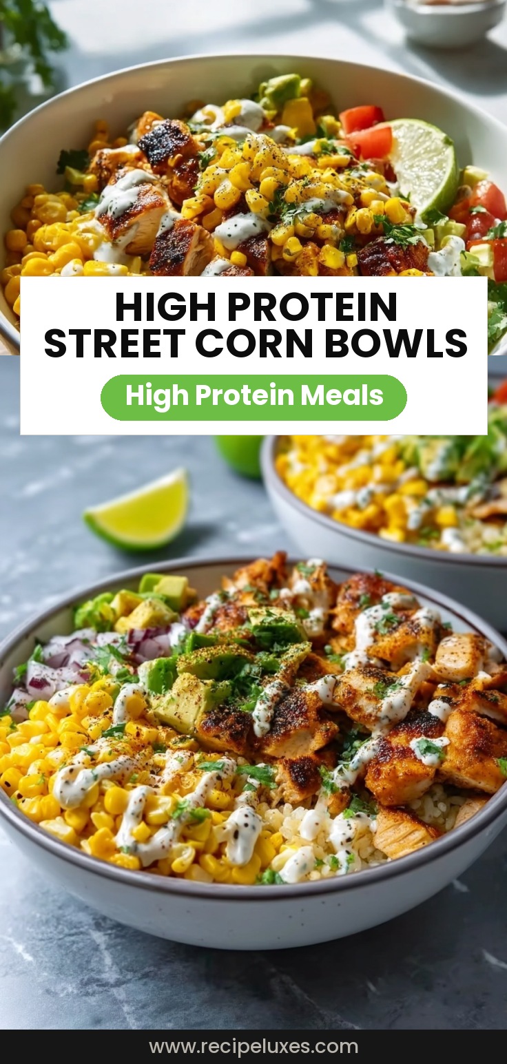 Ultimate High Protein Street Corn Chicken Bowls