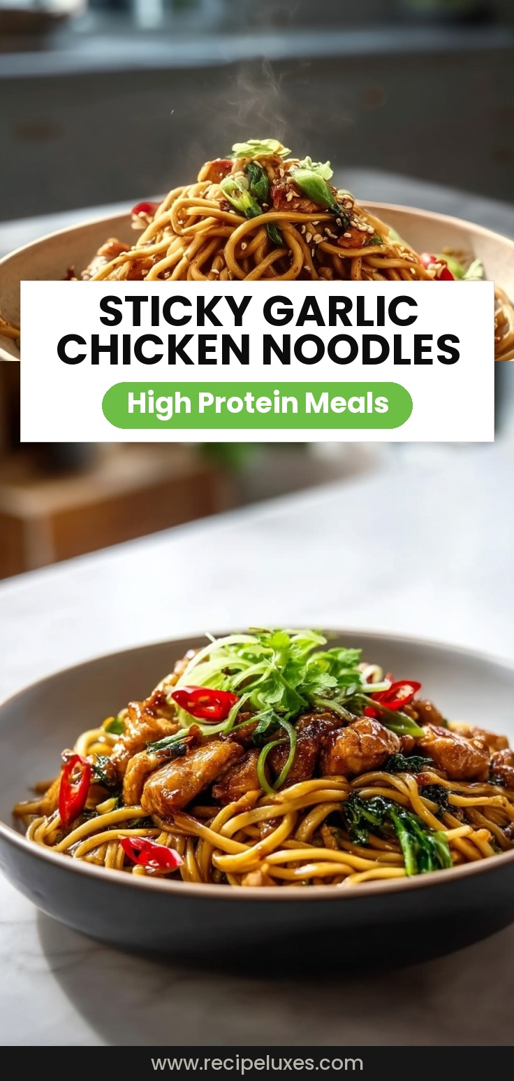 Sticky Garlic Chicken Noodles