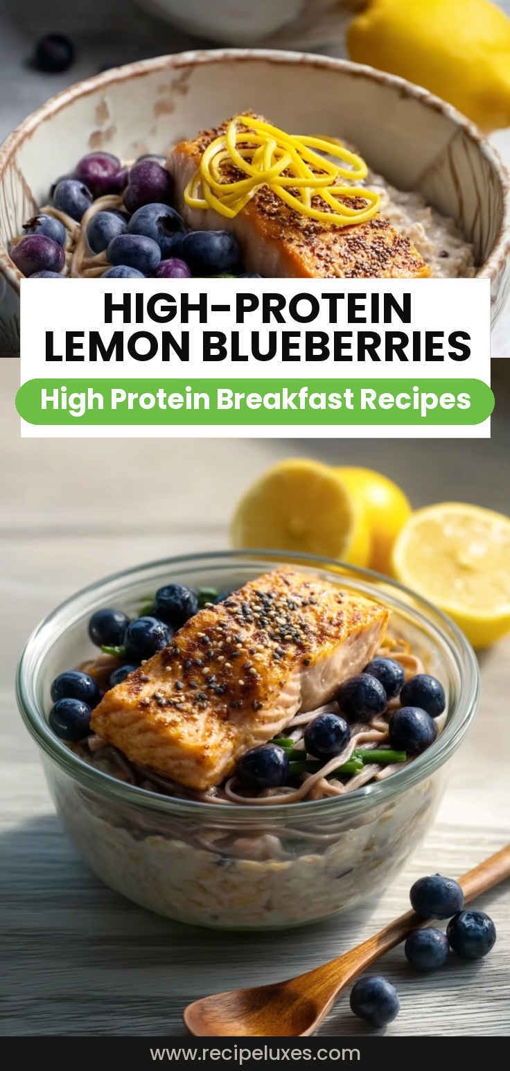 High-Protein Lemon Blueberry Overnight Oats