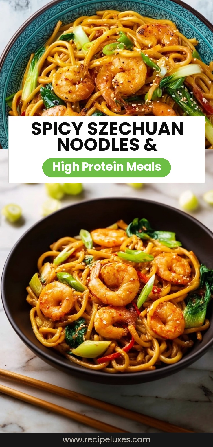 Szechuan Noodles with Garlic Shrimp