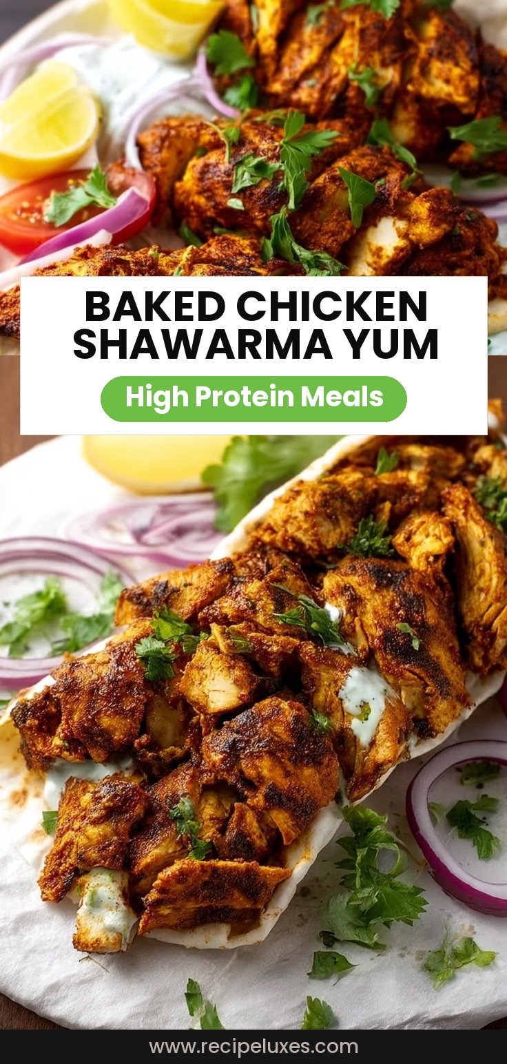 Baked Chicken Shawarma with Garlic Sauce