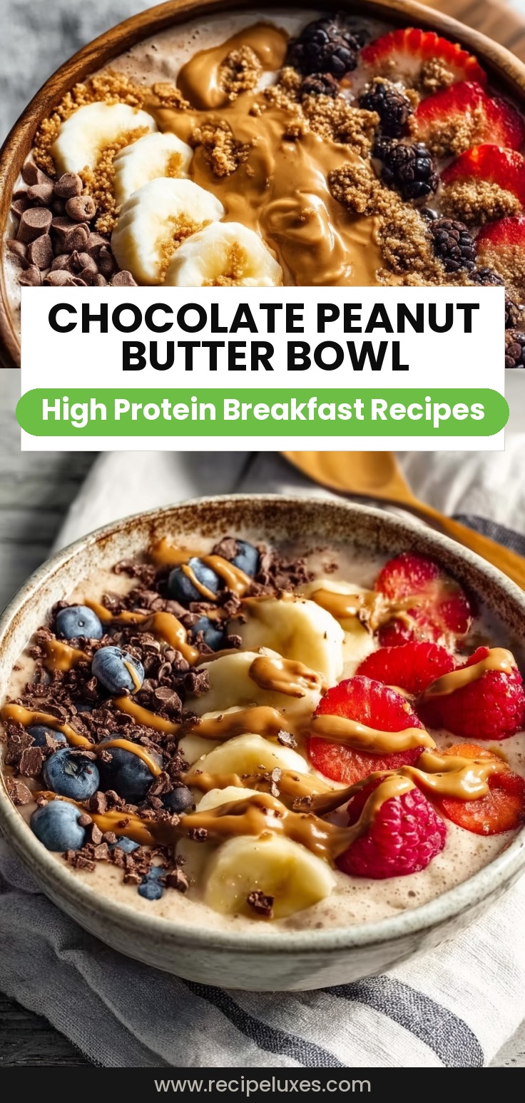 Chocolate Peanut Butter Protein Yogurt Bowl