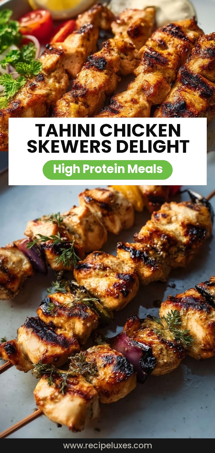 Tahini Chicken Skewers