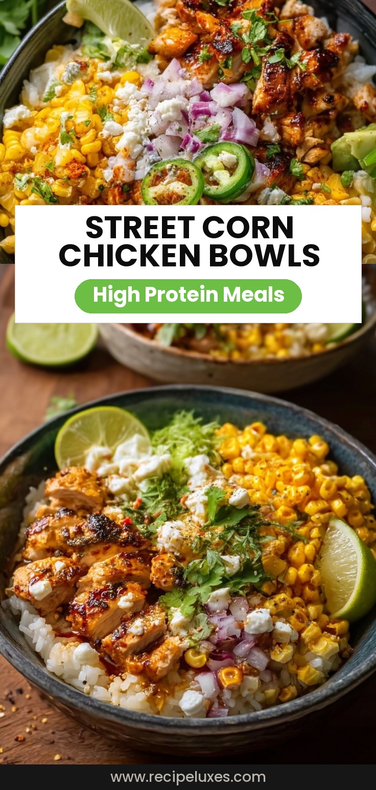 Street Corn Chicken Rice Bowls