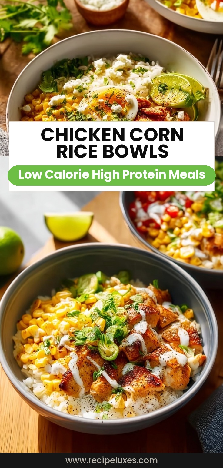 Chicken Corn Rice Bowls