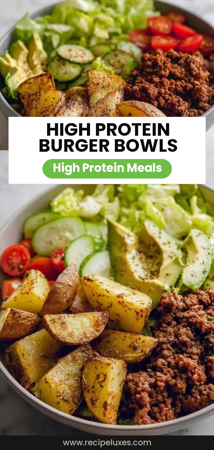 High Protein Burger Bowls