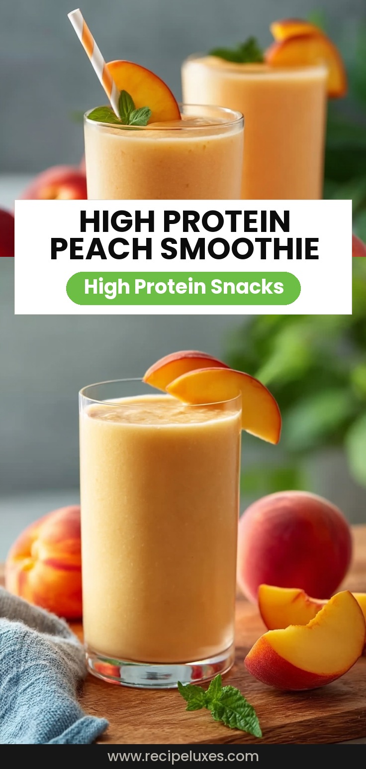 High Protein Peach Smoothie