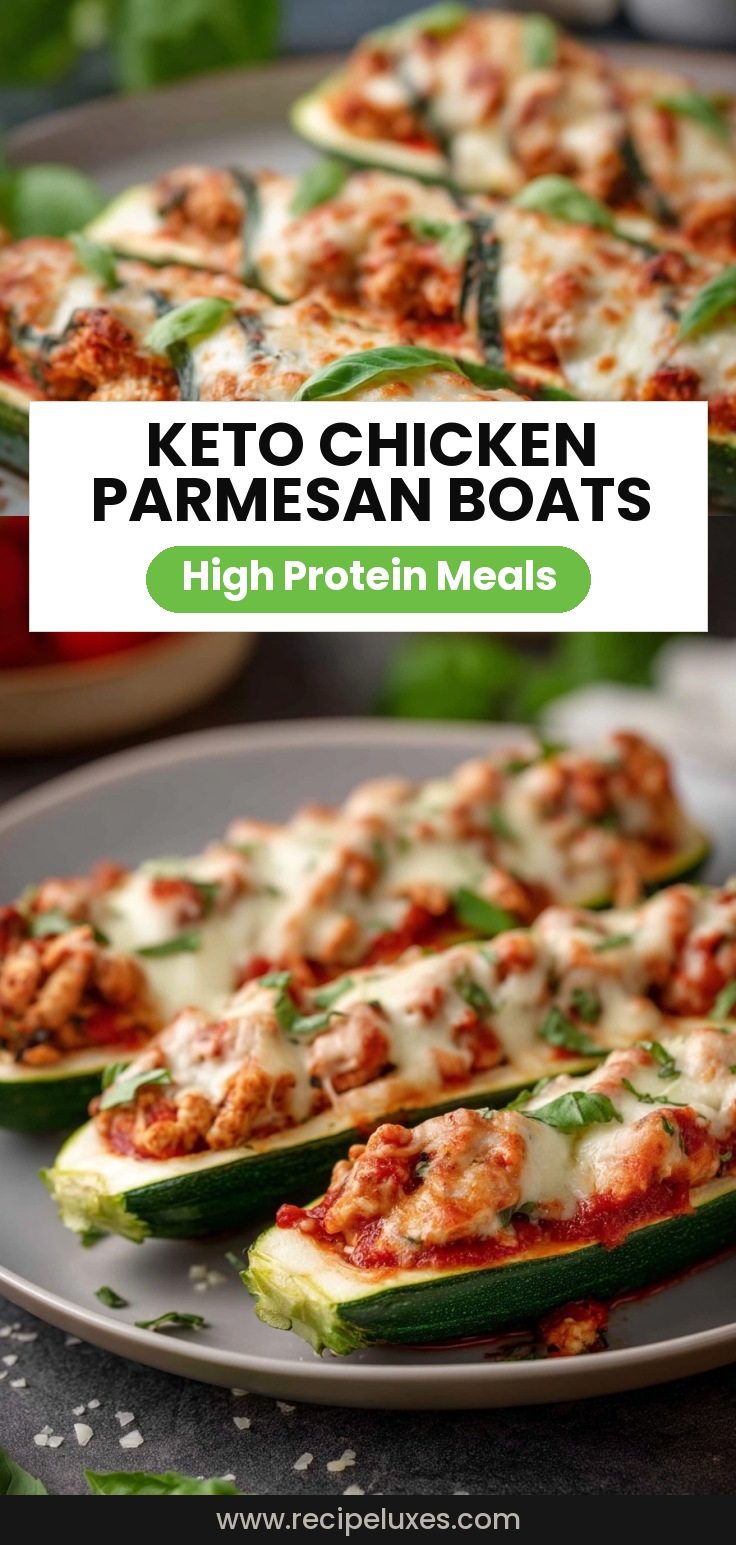 Keto Chicken Parmesan Zucchini Boats – Easy and Healthy